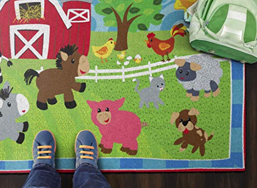 Flagship Carpets Kids and Baby Non Slip Area Rug for Home Learning or Classroom Carpet, Playroom or Kids Bedroom Mat, 3' x 5', Cutie Banyard