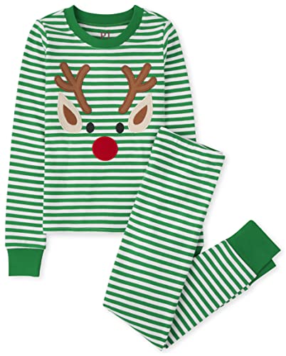 Image of The Children's Place Family Matching Holiday Long Sleeve Pajama Sets, Cotton