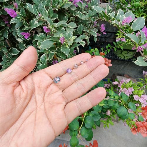 Image of Clear Purple Rondelle Glass Beads for Jewelry Making, Faceted Briolette Crytal Spacer Beads for Bracelet Necklace Earring (2mm 4mm 6mm 8mm 10mm Mixed Sizes, 1000pcs)