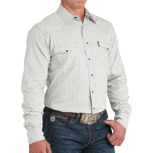Cinch Men's Cream Print Modern Fit Shirt3