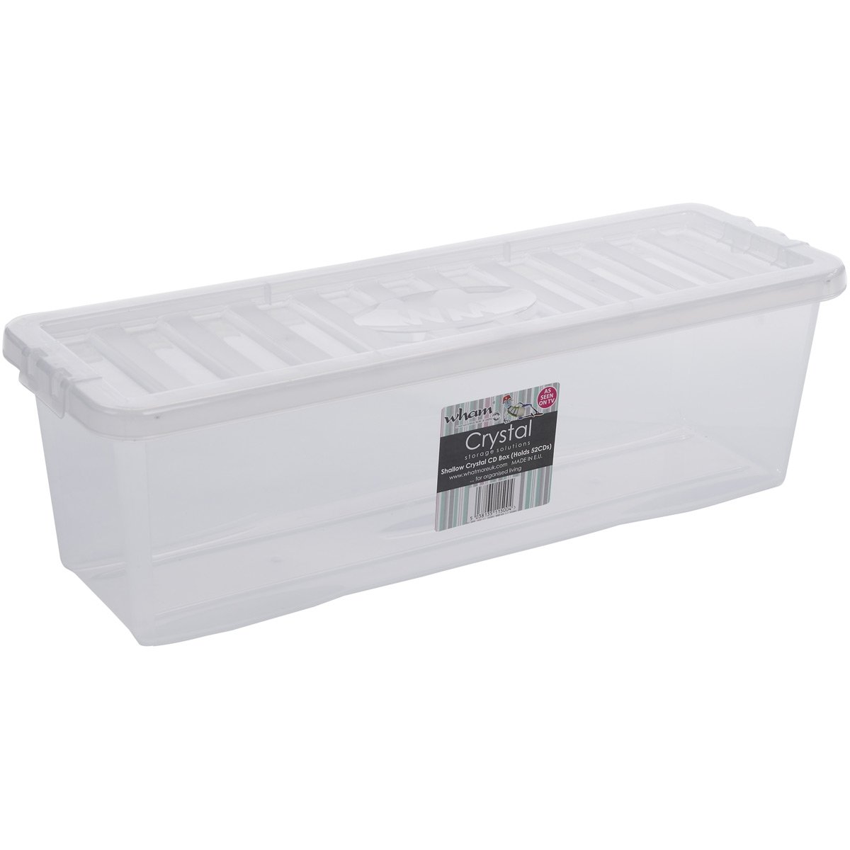 Caja almacenaje tapa 18cm alto 6 unidades 52 cada 60x20x18cm transparente