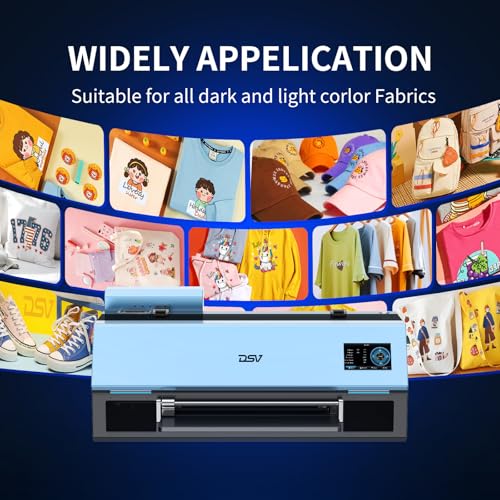 Image of DSV A3 Plus XP600 DTF Printer-True Auto Timed Cleaning (Set via Touchscreen), 200% Faster Than L1800 /L805, 4.5 inch LED Touch Panel, Smart White Ink Circulation