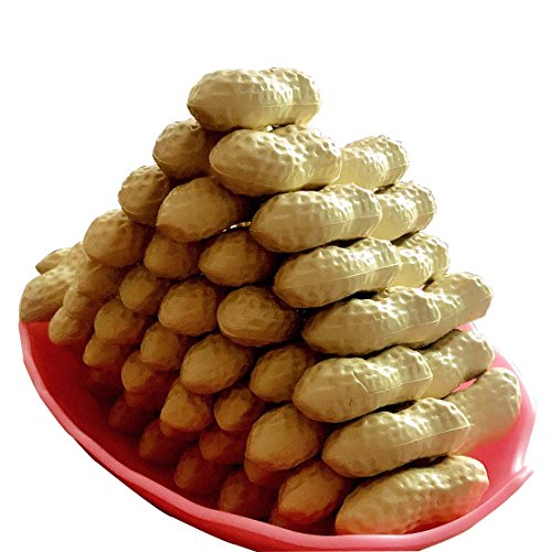 Lorigun 50 Pcs Artificial Peanuts Simulation Nuts Fake Food Home Decorations Plastic Peanuts Decorative Photography Props