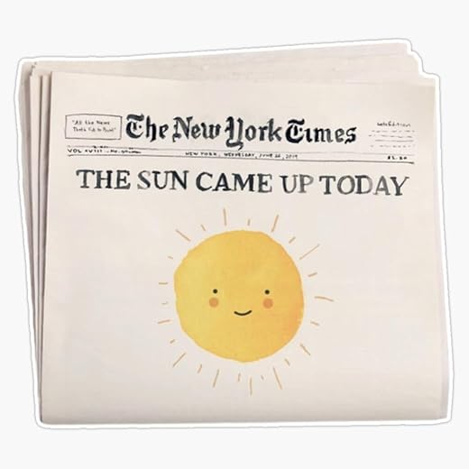 The New York Times Sticker Vinyl Waterproof Sticker Decal Car Laptop Wall Window Bumper Sticker 5"