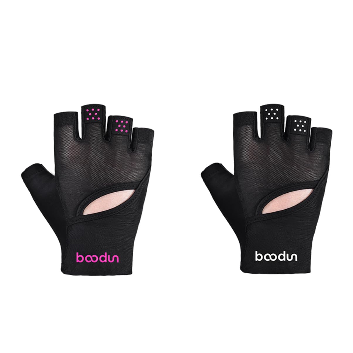INOOMP 2pièces De Fitness Antidérapants Demi-Doigts pour Homme Et Femme Idéaux pour Yoga Le Cyclisme Noir Rose