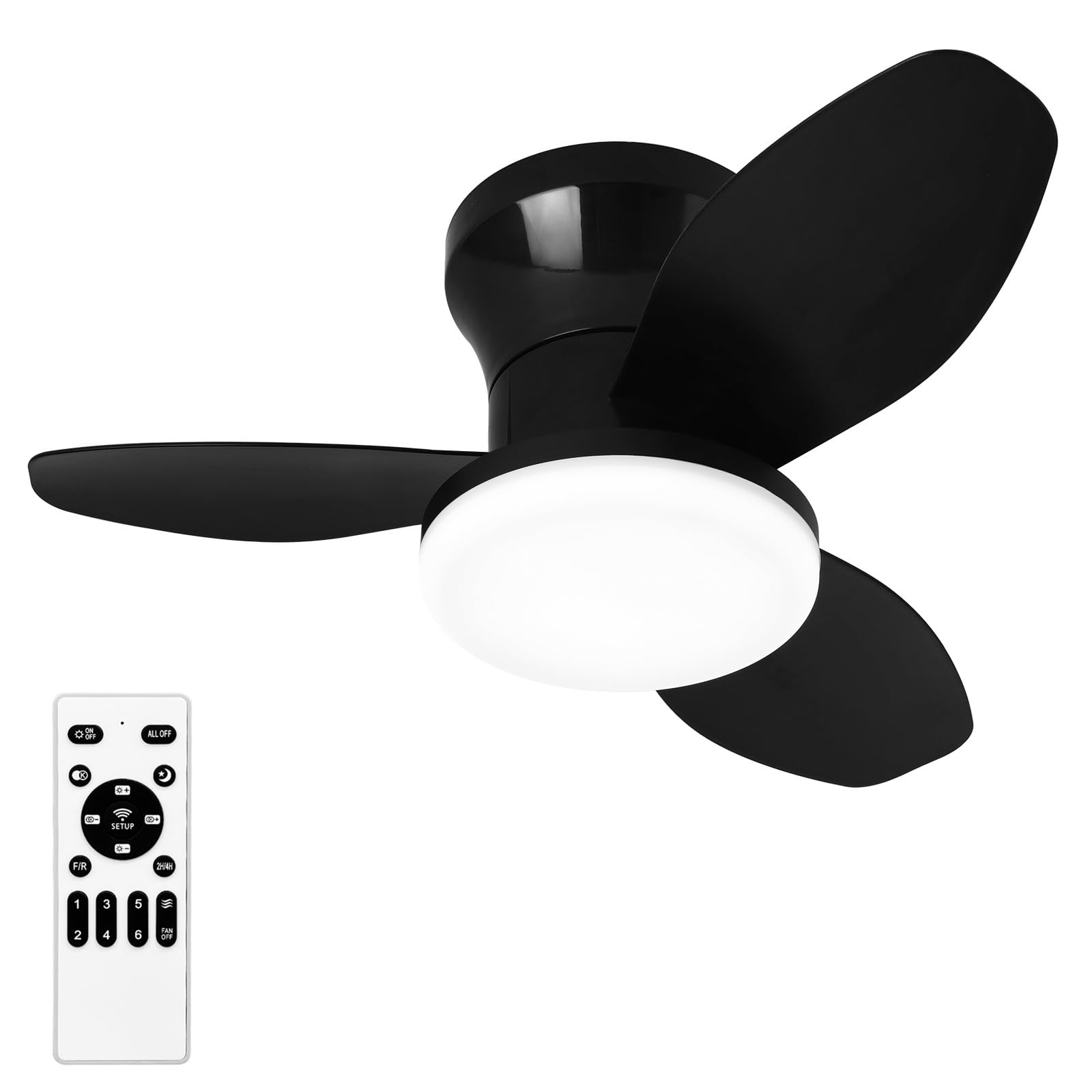 Photo 1 of Glowall 25" Small Ceiling Fan with Light