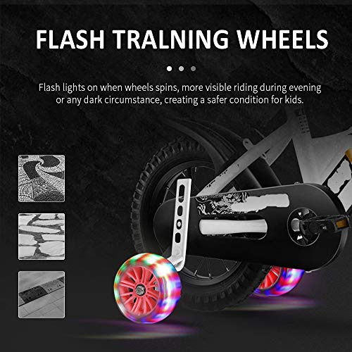 image for SPORUS Training Wheels, Thicken Bike Training Wheels for Kids Under 70