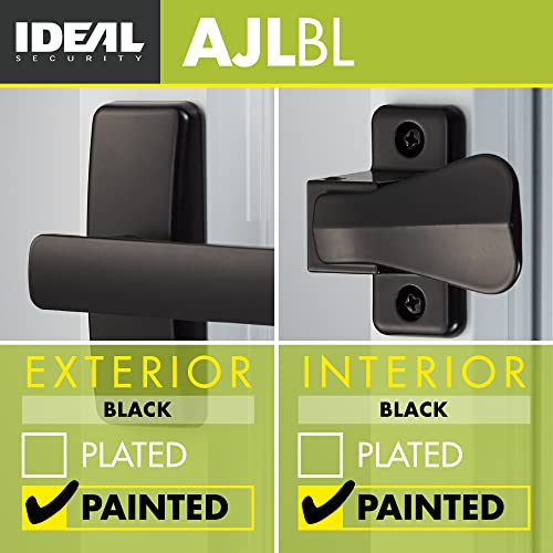 Ideal Security Aj Modern Lever Set For Storm Doors, Black (2-Piece Set) (Black) #TOP1