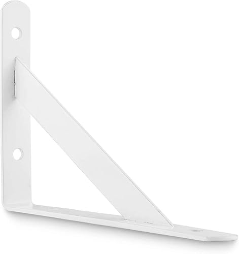 Miniatura 4 de Soporte de estante blanco, 6 paquetes de soportes de pared resistentes de 4 x 6 pulgadas, estantes flotantes de 90 grados, soportes de estante