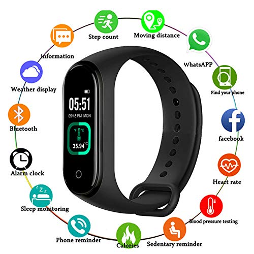 DAZER Bluetooth Smart Band Sport Armband Fitness Tracker Heart Rate Blood Pressure Fitness Bracelet Smart Watch Compatable for Android iOS