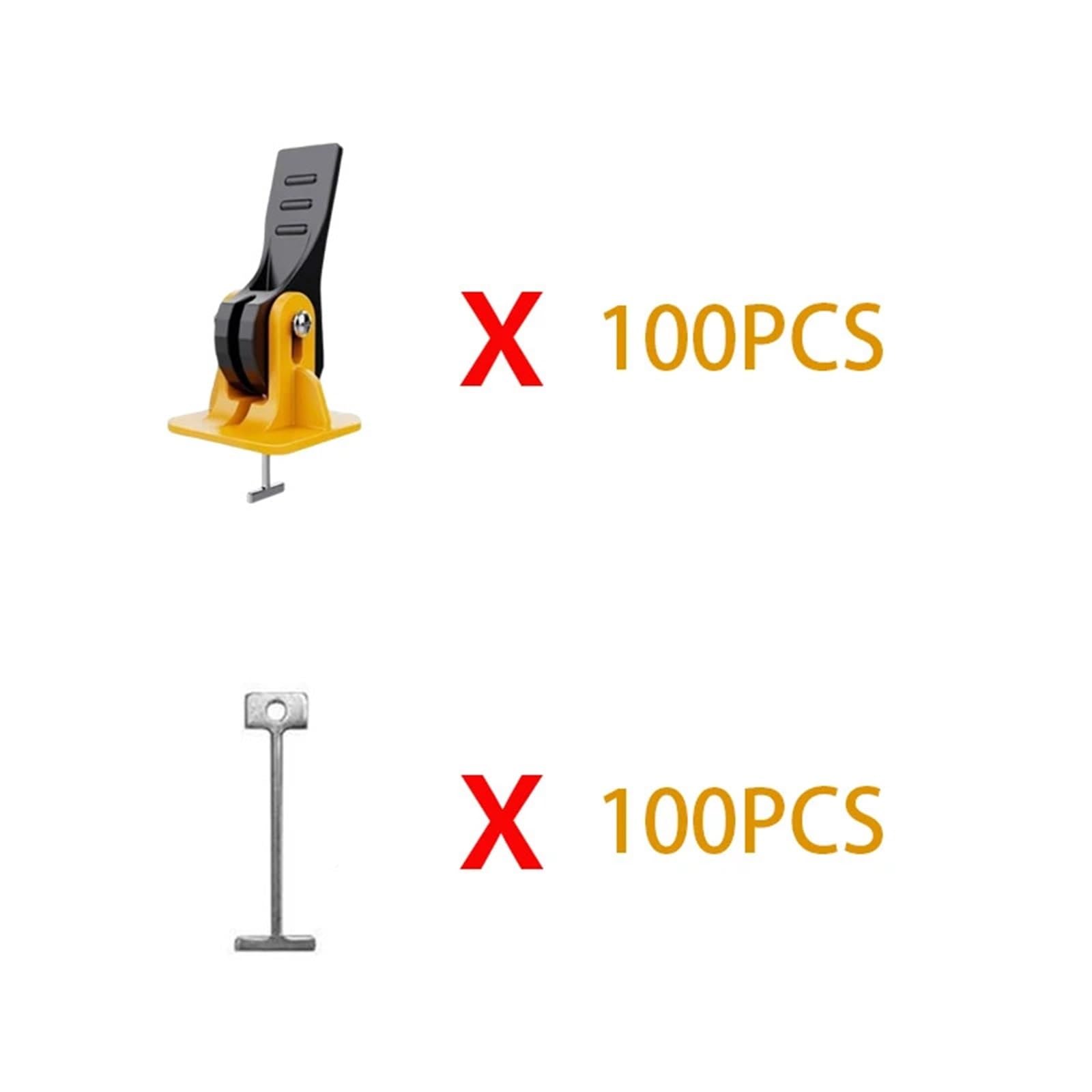 Sistema di livellamento delle piastrelle da 200/1100/1200 pezzi for pavimenti, pareti, distanziatori for, sistema, set parti utensili manuali for l'edilizia per Costruire, Muri, Pavimenti(SET 1)