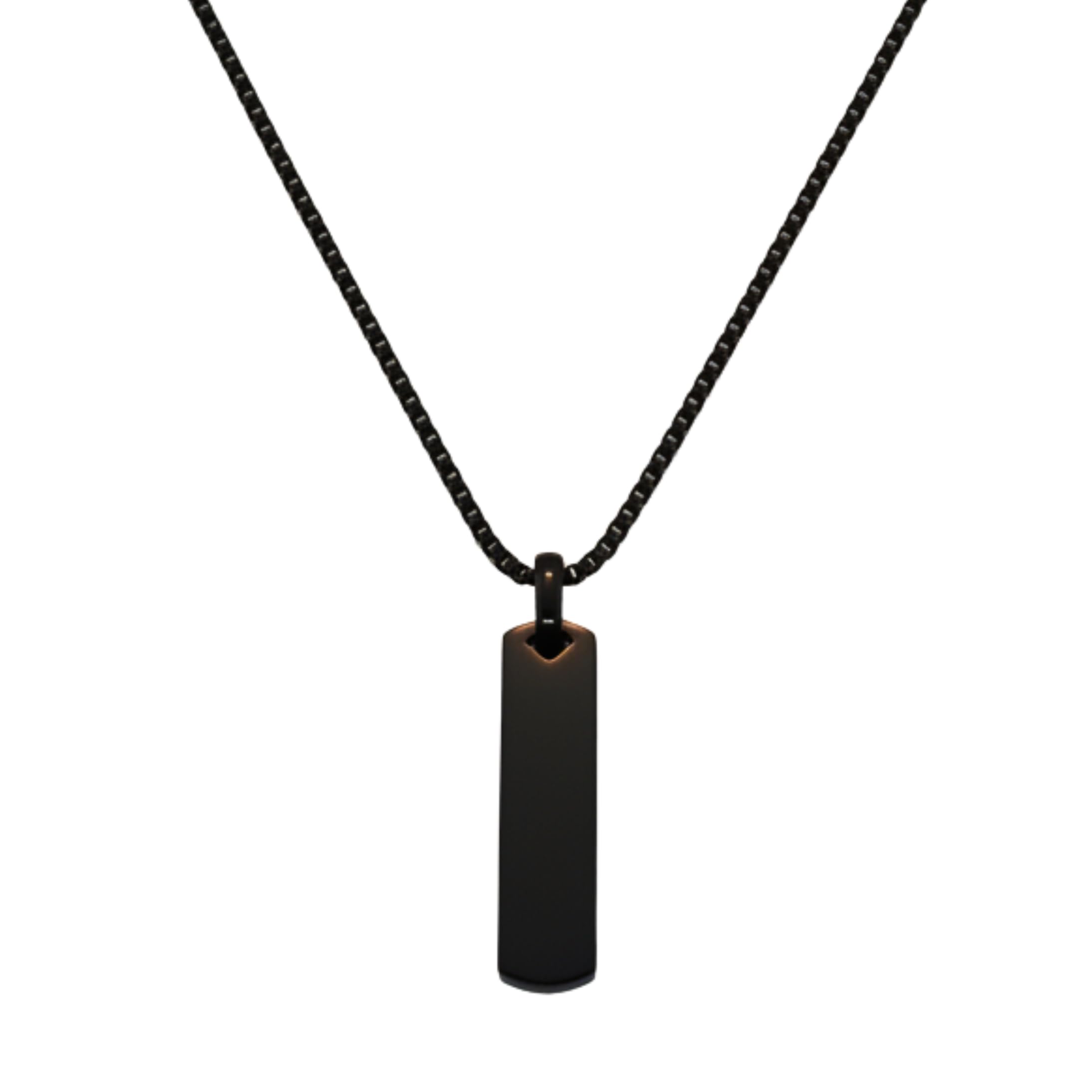 the men thing TITAN VOID - 11mm Titanium Steel Pendant with 24inch Round Box 4mm Chain for Men & Boys-picture-40