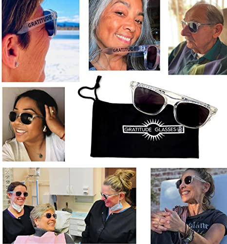 for Women & Men - UV400 Protection - Sunglasses with Large, Dark Lenses, Clear,Snow4