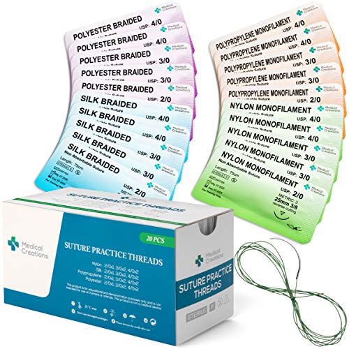 Sutures Thread with Needle - Practice More Suturing with Your Suture Practice Kit - for Medical, Nursing, Veterinary Students (Demo Product)
