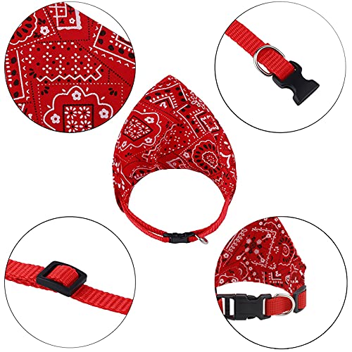 gerFogoo 4 Stück Hunde Bandana Kopftücher, Hundehalstuch mit Halsband, Dreieckstuch Halsdreiecke Hundehalstcher, Einstellbare Hund Halstuch für Welpen Kleine Große Hunde und Katzen(S)