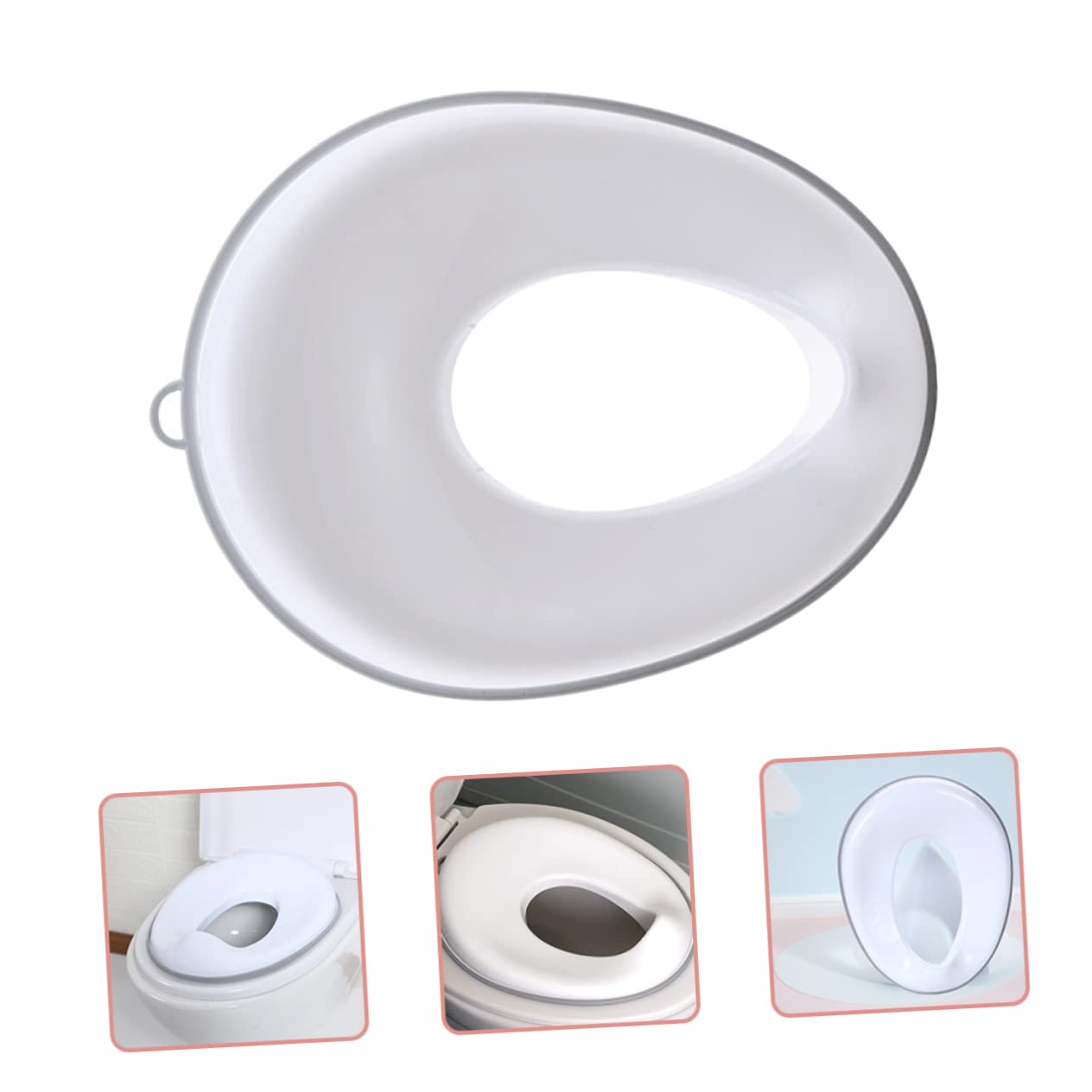 Riduttore Anti-splash Cerchio Rimovibile Bianco in Pp, Wc Bambini