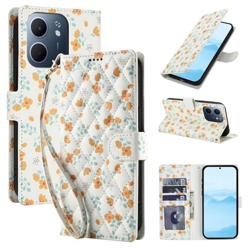 Étui Oppo A55 5G cuir clapet magnétique avec motif fleur pour protection complète