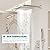 Holispa Shower System with Tub Spout, All Metal Tub Shower Faucet Set with 10” Rain Shower Head and Handheld Spray combo, Wall Mounted Tub Shower Systems with Valve and Trim Kit, Brushed Nickel