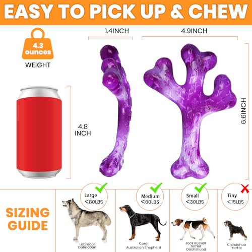 Frienhund Aggressive Chewers Dog Chew Toys - 2 Pack Tough Dog Toys for Aggressive Chewers Large Breed, Indestructible Dogs Toy for Gift, Interactive to Keep Them Busy - Image 5