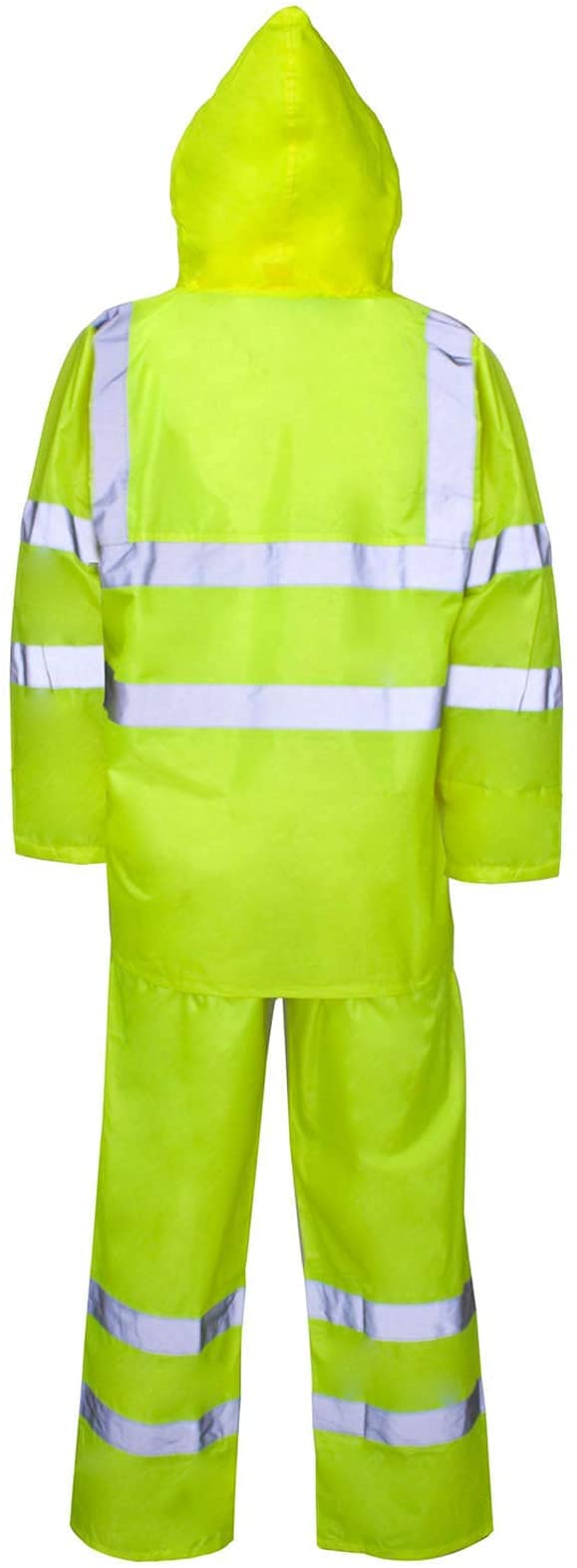 StyleWear Męski kombinezon przeciwdeszczowy Hi Viz wodoodporny płaszcz i spodnie kombinezon przeciwdeszczowy dla dorosłych lekka odzież przeciwdeszczowa wysoka widoczność zestaw, Żółty (wizjer hi Vis), S