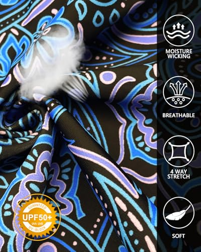 Image of WOWENY 3 /4 Sleeve Dress for Women with Pockets V Neck UPF 50+ Casual Sun Dress Breathable Quick Dry Beach Vacation