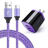 Type C Phone Charger, USB Wall Adapter Plug+6ft C Charger Cable for Samsung Galaxy S23 S22 S21 S20 F