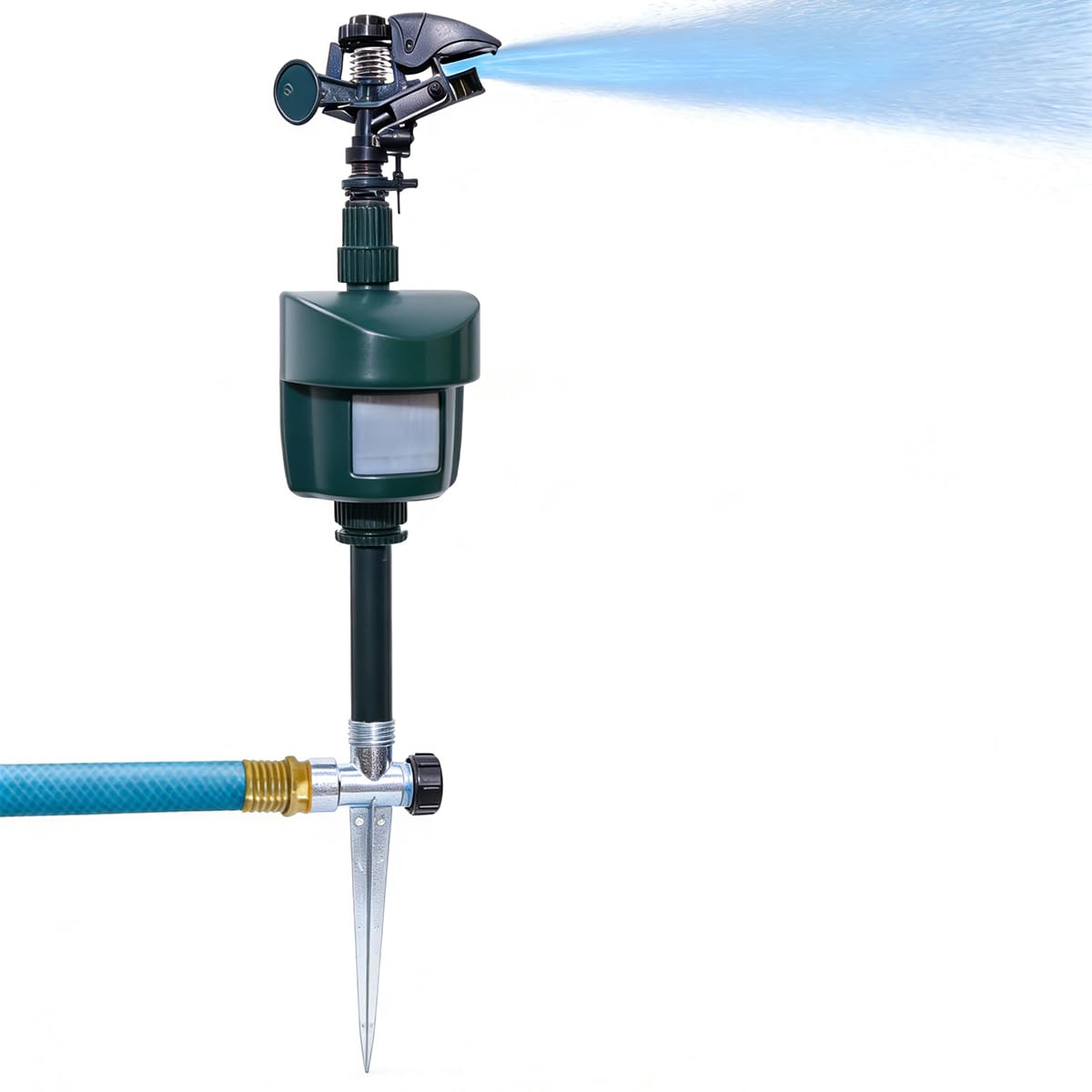 Photo 1 of Motion Sensor Sprinkler, Garden Water Sprayer with Stake, Automatic Animal Sprinkler Color Green