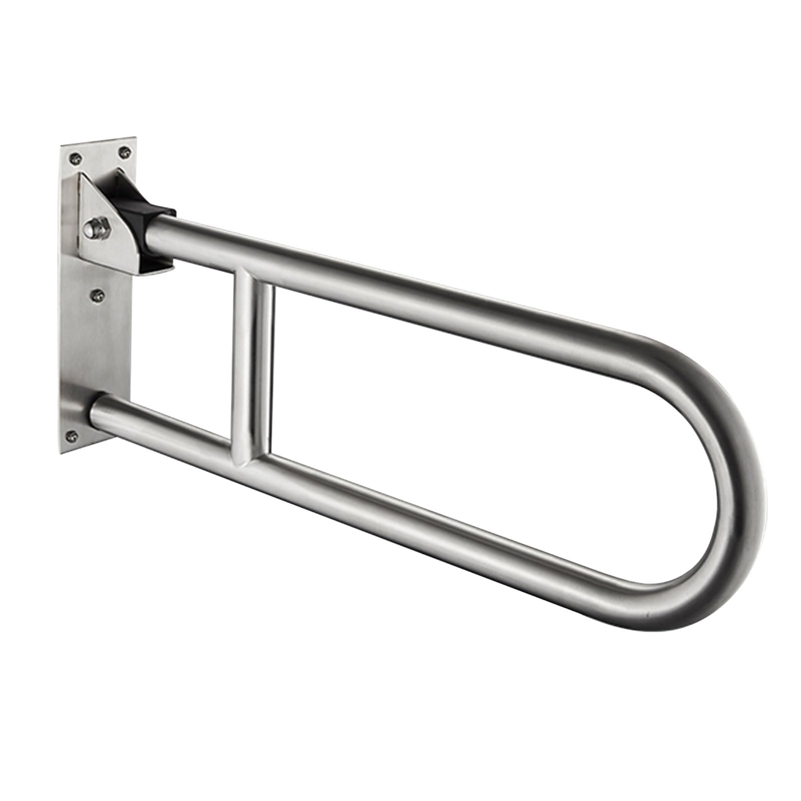 Barra Baño Blanco, Barra de Apoyo para Inodoro Acero Inoxidable Asidero de Seguridad Abatible 60cm Asa Antideslizante Manija de la Ducha Barras Sujeción 60cm/23.6in
