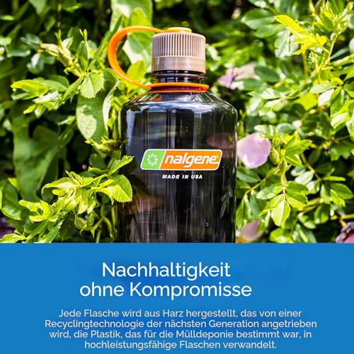 Nalgene Sustain Tritan BPA-freie Wasserflasche aus 50% Plastikabfällen, 900 ml, schmale Öffnung, Jade