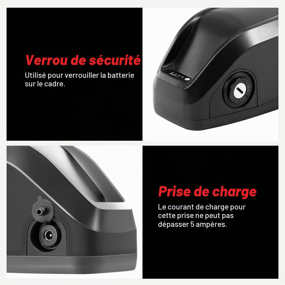 SEASON Ebike Batterie A2-48V 14Ah (673Wh) 35E cellules sans Chargeur - Batterie de Rechange Compatible avec Rad Power Bikes