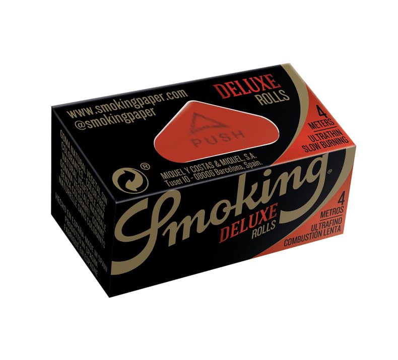 Smoking Deluxe Rolls Slim Endlospaper Blättchen Rolle Ultradünn 3 Boxen (72 Rolls)