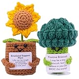 Mwmoeen Pocket Hug Positive Kartoffel, Geschenke Positive Kartoffeln und Blumentöpfe, Handgemachte Häkeln Positive Kartoffel, Inspirierende Kartoffel Tasche Umarmung