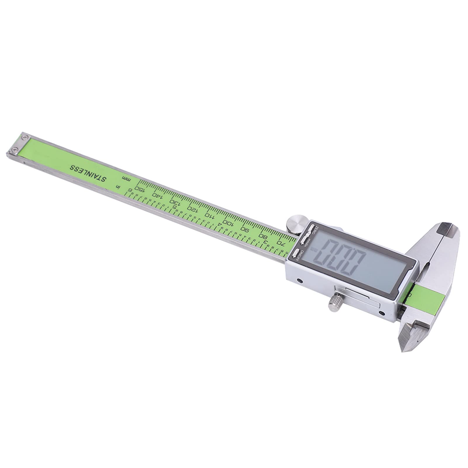 Fafeicy Calibrador Vernier Digital, 150mm, Acero Inoxidable, Precisión 0.01mm, Pantalla LED, Conversión mm/Pulgadas