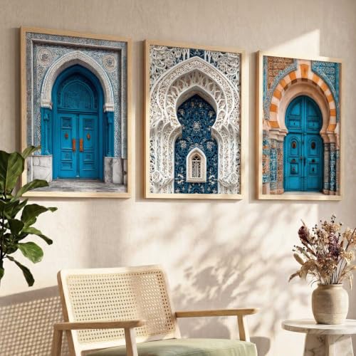 Image of kotart Contemporary Traditional Indian Wall Art Painting for Living Room | Paintings Frame For Home Decoration | Framed Wall Painting for Home Room Bedroom Office Decor Set of 3