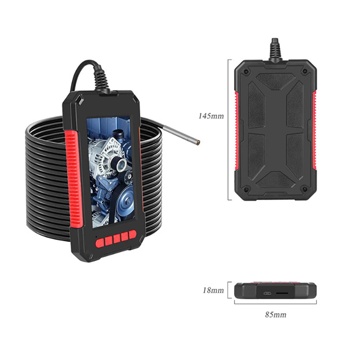 Amazon.co.jp: yiteng 産業用内視鏡 検査カメラ ファイバースコープ