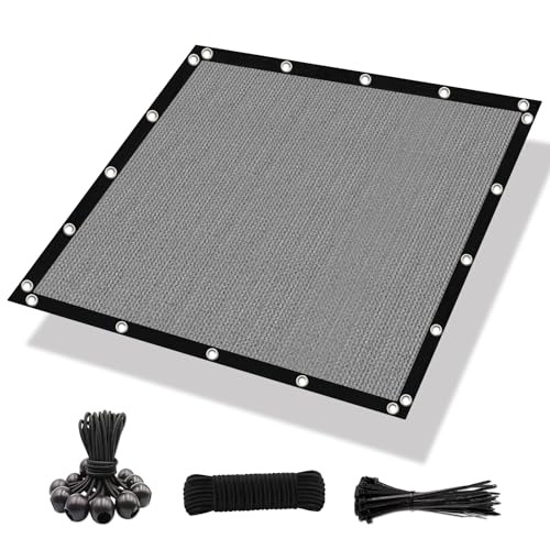 Amagenix Sun Shade Cloth Privacy Screen with Grommets 90% Sunblock Shade, Pergola Replacement Shade Cover Canopy for Outdoor Patio Garden, 10' x 12', Gray