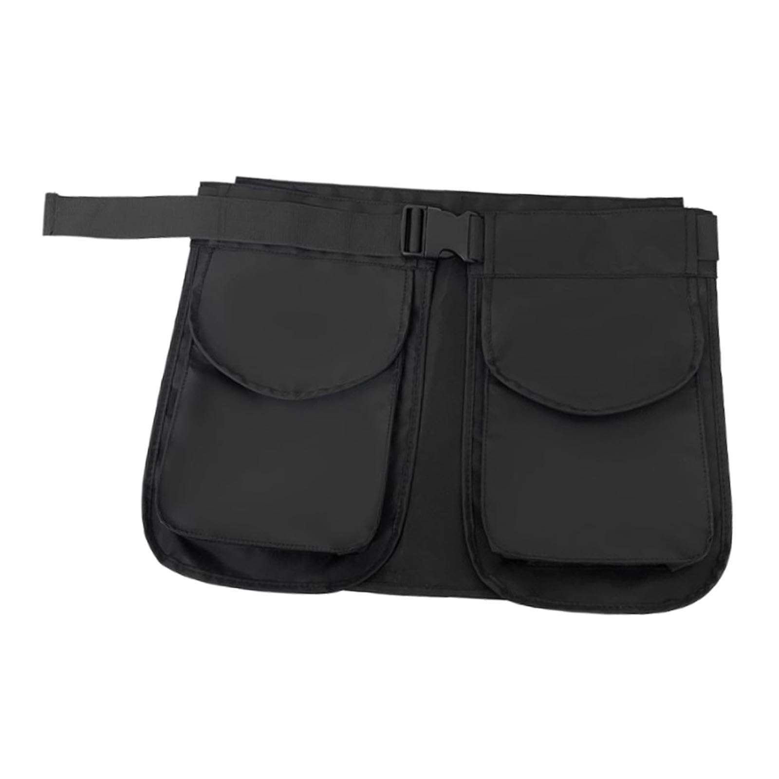 Waist Belt Apron Bag Hip Bag Tool Belt Pouch for Hiking Restaurant Gardening Black-image-21