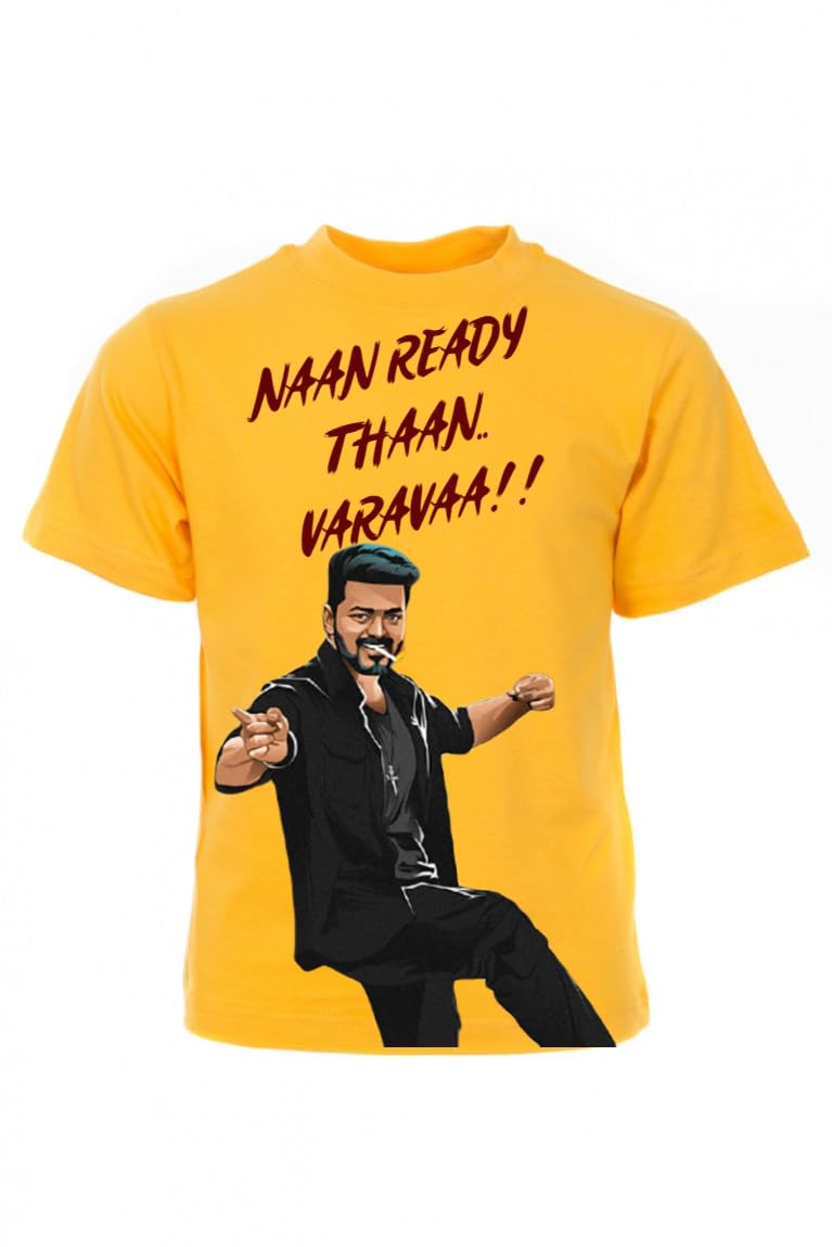 Wear and Tear, Half Sleeve, Round Neck, Cotton T-shirt, Thalapathy Vijay for Leo, Unisex