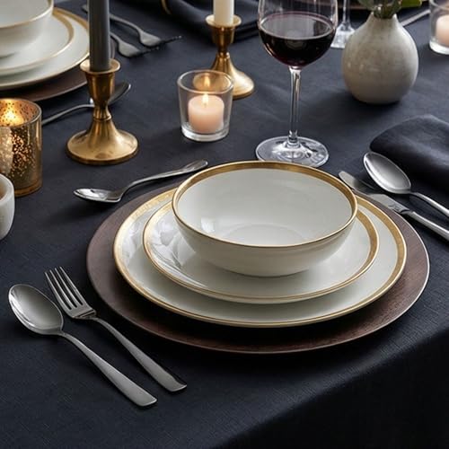 Image of Dinner Spoon Set of 4 - 7.3 inch Charcoal Black Finish Tablespoons, Premium Food Grade 18 /10 Stainless Steel, Durable & Dishwasher Safe Silverware Spoons for Home, Restaurant, and Gifting
