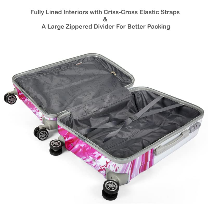 Image of Polo Class 2Pc Set Travel Luggage Trolley Bag (20 /28 inch) - Pink