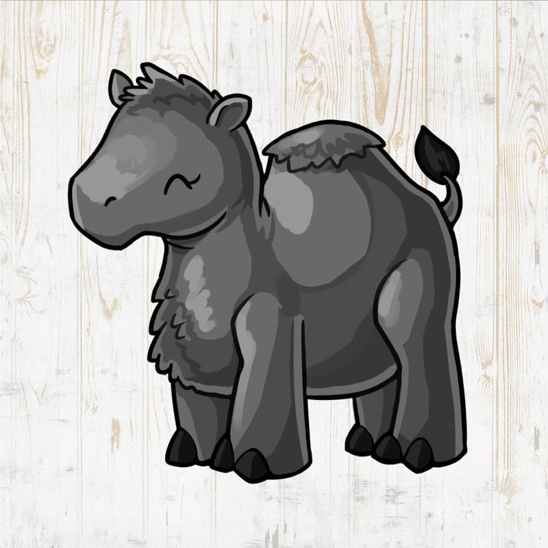 Camel Decals Peel & Stick - Wall Vinyl Stickers - Kawaii Funny Cartoon Desert Silhouette Watercolor Colorful - Car Window Truck Laptop Tumbler -