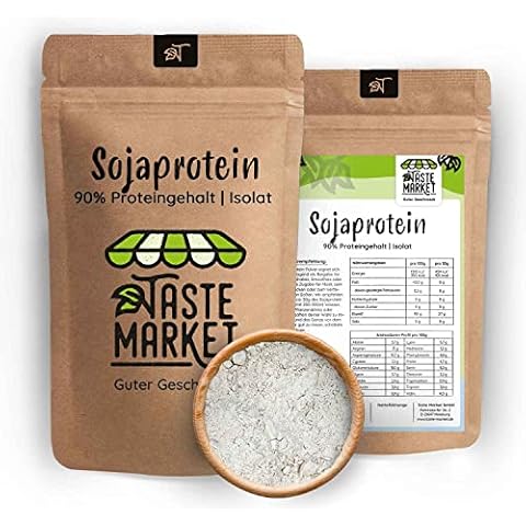 1 kg Sojaprotein Isolat | Soja Protein Pulver | 90% Proteingehalt | Vegan | Eiweißpulver | Taste Market Cover