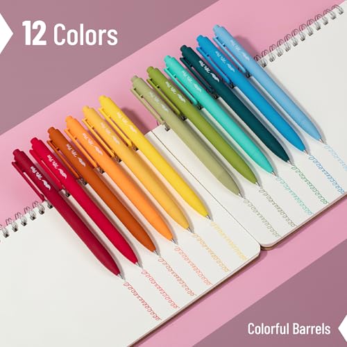 Image of Mr. Pen- Retractable Gel Pens, 12 Pack, Winter Forest Color Inks | Fine Point 0.5mm, Fast Dry, Smooth Writing, Cute Pens for Drawing, Writing Planner and School Supplies