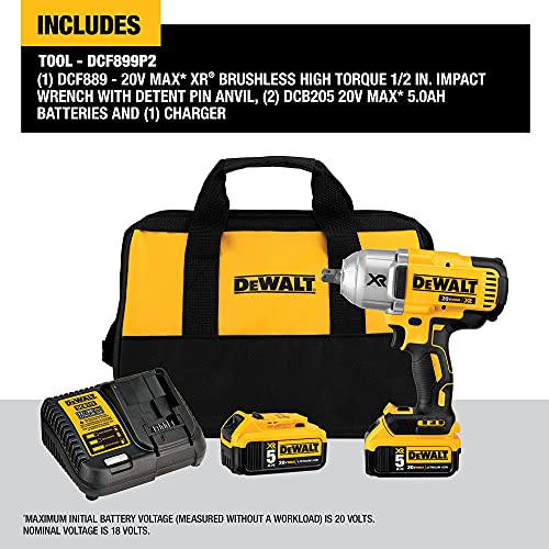 DEWALT-DCF899P2-20V-MAX-XR-Brushless-High-Torque-12-Impact-Wrench-Kit-with-Detent-Anvil