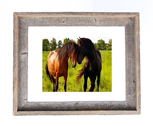 Barnwoodusa 16 By 20 Inch Signature Picture Frame Matted For 11 By 14 Inch Photos- 100% Reclaimed Wood, White Mat #TOP4