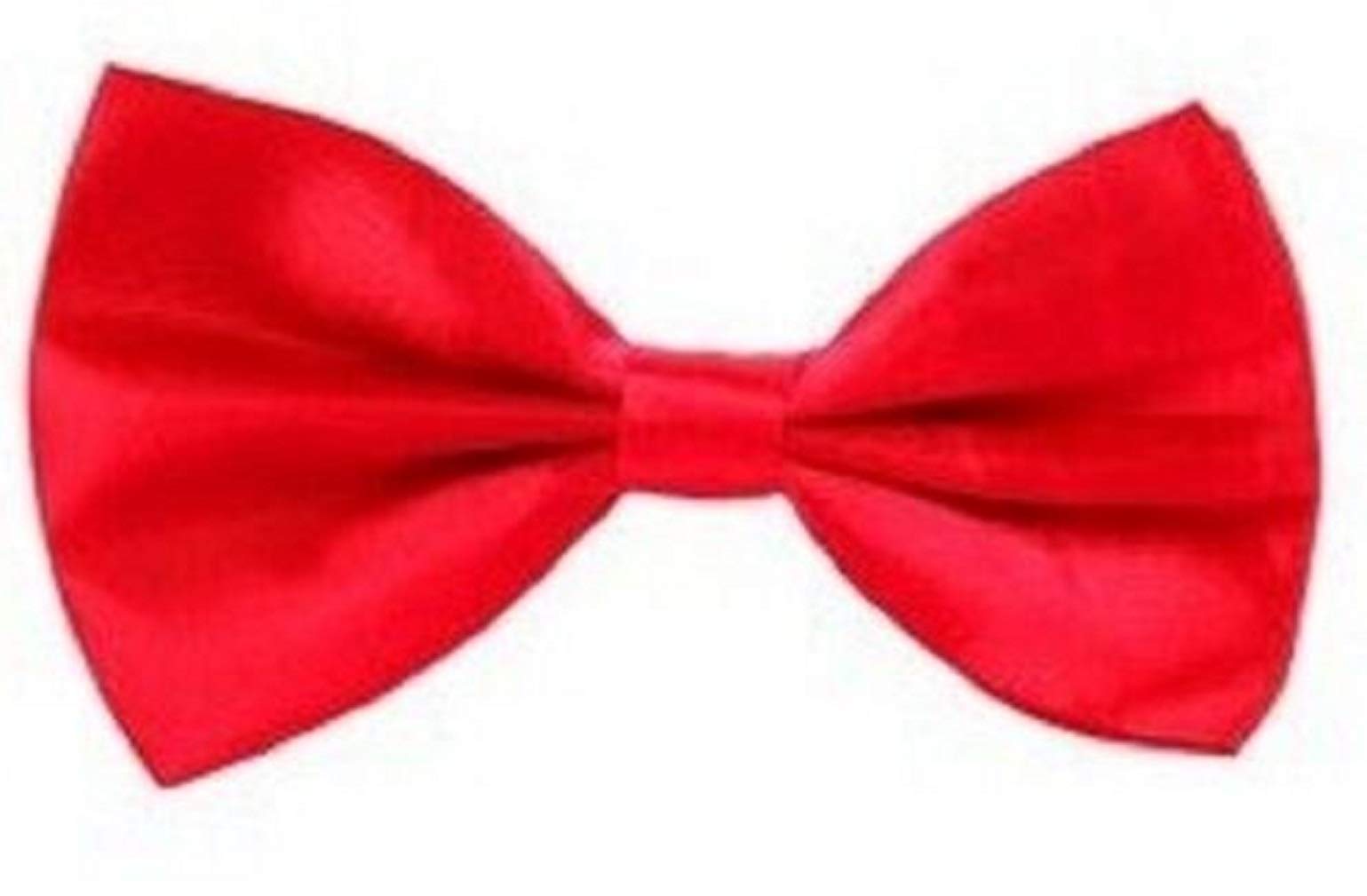 Ll. Men's Red L&L® Pre Tied Plain Satin Clip On Bow Tie Wedding Party Fancy (Red)