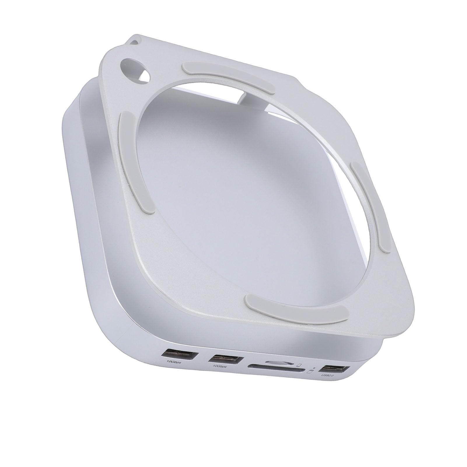 Yosoo Health Gear Dock Adatto per Supporto Docking Station per Computer Desktop M4 in Metallo con Custodia NVMe da 8 TB, 2 Slot per Schede USB A da 10 Gbps e Alimentazione USB C per la