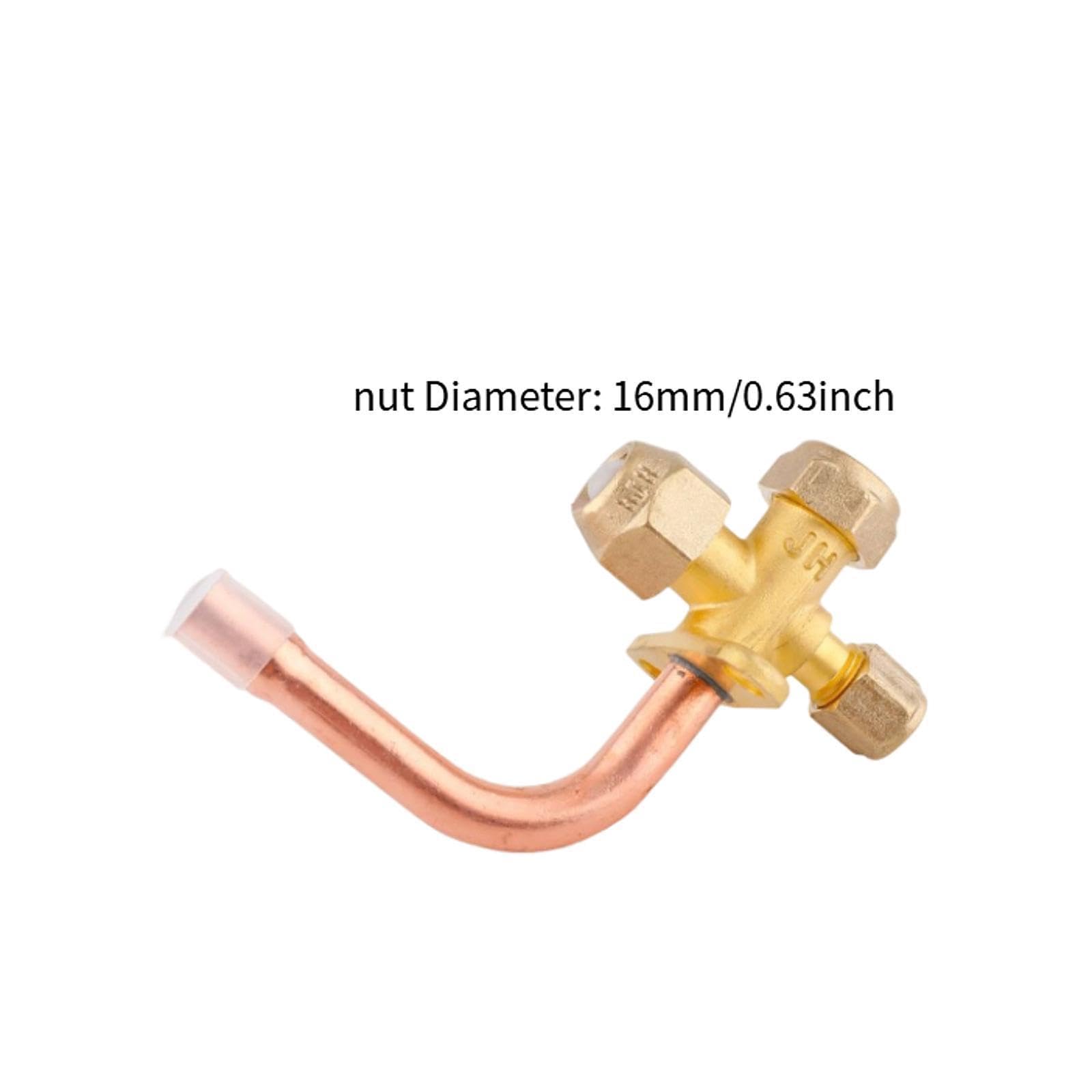 Sharplace Vanne d'arrêt de climatiseur, vanne d'arrêt, Facile à Installer, Accessoire de réfrigération, pièce de Rechange pour climatiseur, raccord, 16mm
