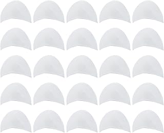 Lurrose 50 almohadillas de hombro de costura para mujer, almohadillas de hombro de esponja de algodón, color blanco, realzador de hombro para blazer traje camiseta