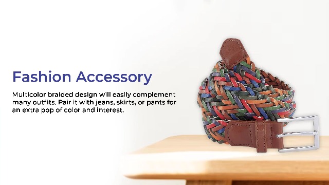 Amazon.com: Colorful Braided Belt, Women